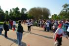 Here is Mona...finishing in the annual Cinco Ranch Turkey Dash! This is a 3K run held each year at the Katy YMCA!