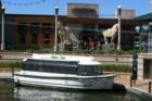 The Woodlands Water Taxi up close, notice it is air conditioned for those hot summer days.