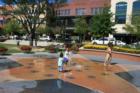 On a warm day it is not uncommon to find children playing in the fountain at Market Street!
