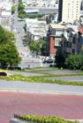Looking down over Lombard St