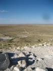Looking out from the rim of the Meteor Crater