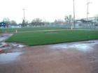 New infield grass at Julien Field little league diamond in Turlock Ca.