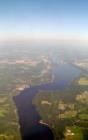 Inbound over the river valley.