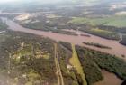 Inbound over the river valley.