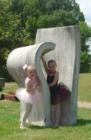 Dance Recital fun around sculpture at Austin Peay State University