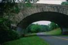 Traveling in Watauga County under a Blue Ridge Parkway bridge