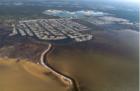 Aerial view of Hernando Beach on the Gulf of Mexico