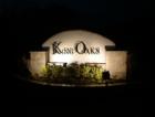 The King Oaks Marquee at night. The entrance is just as beautiful at night as it is in the day. King Oaks is a fantastic acreage homesite community with a quiet country setting.