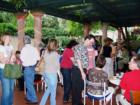 Enjoying the 2007 River Parade in a river side restaurant.