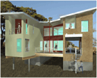 Sample of house being built at Austin's Green Community Agave