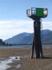 River marker that is now on the Delta