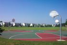 3 Basketball Hoops compliment the Park.