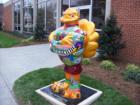 Virginia Tech HOKIE bird, one of many proudly displayed in Blacksburg