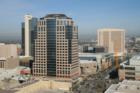 View west by northwest from the rooftop of Summit at Copper Square High Rise Condominiums in Downtown Phoenix.