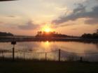 Backyard sunset at high tide in Hilton Head