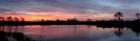 A winter sunrise over one of the many small ponds and lakes scattered throughout the Viera neighborhoods.