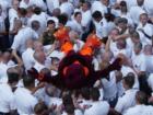 Hokie Bird Getting a "Lift" from the Corps of Cadets