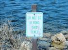 Lake Arrowhead Village...NO swimming or wading.