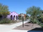 Armory Park del Sol exhibits contempory colors with historic Presidio architecture.