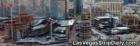 Closeup of CityCenter's Veer Towers, The Crystals, and The Harmon.  Cosmopolitan Resort seen far right. - March 2008