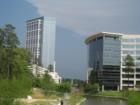 A look at The Woodlands Waterway with Anadarko Tower in the Background.