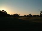 Sunrise looking across the fourth and third fairways.