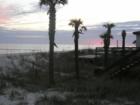 The beach at sunset