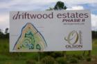 Map of plans for Driftwood Estates.  Note the dock, picnic area.  There is also a park planned with a playground, basketball courts, walking trails............