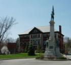 Outside Dover Public Library with War Memorial Statue
      (c) Shannon Aldrich