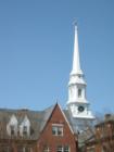 Portsmouth North Church Steeple. Congregational Church in the center of Market Square. (c) Shannon Aldrich