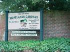 Sign at entry for Hopland Gardens