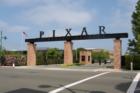 Main entry gate for Disney Pixar Animation Studios in Emeryville.  This same gate is replicated in the Toy Story Midway Mania attraction at Disney's Hollywood Studios Theme Park in Orlando Florida