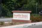 Estudillo Estates neighborhood sign on MacArthur Boulevard near Bridge Road