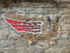 The fierce Piasa Bird of Native American legend graces the Mississippi River bluffs just north of Alton, Illinois. A likeness of the beast was first noted in written records by explorers Marquette and Joliet in 1673.