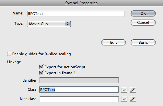 RPGText Symbol Properties