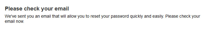 LinkedIn password reset link