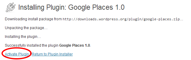 activate google places plugin activate google places plugin
