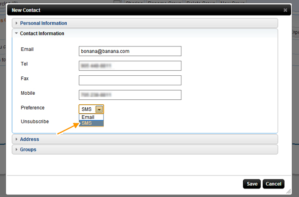 10-SMS SMS option