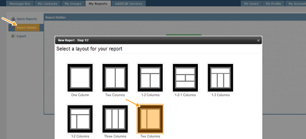 2-select-layout select report layout