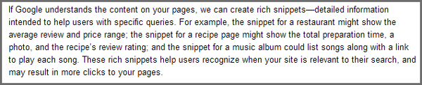 rich-snippets Google rich snippets