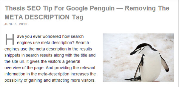 how to remove meta description