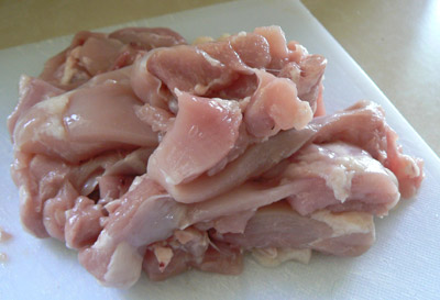 sliced-chicken sliced chicken for satay