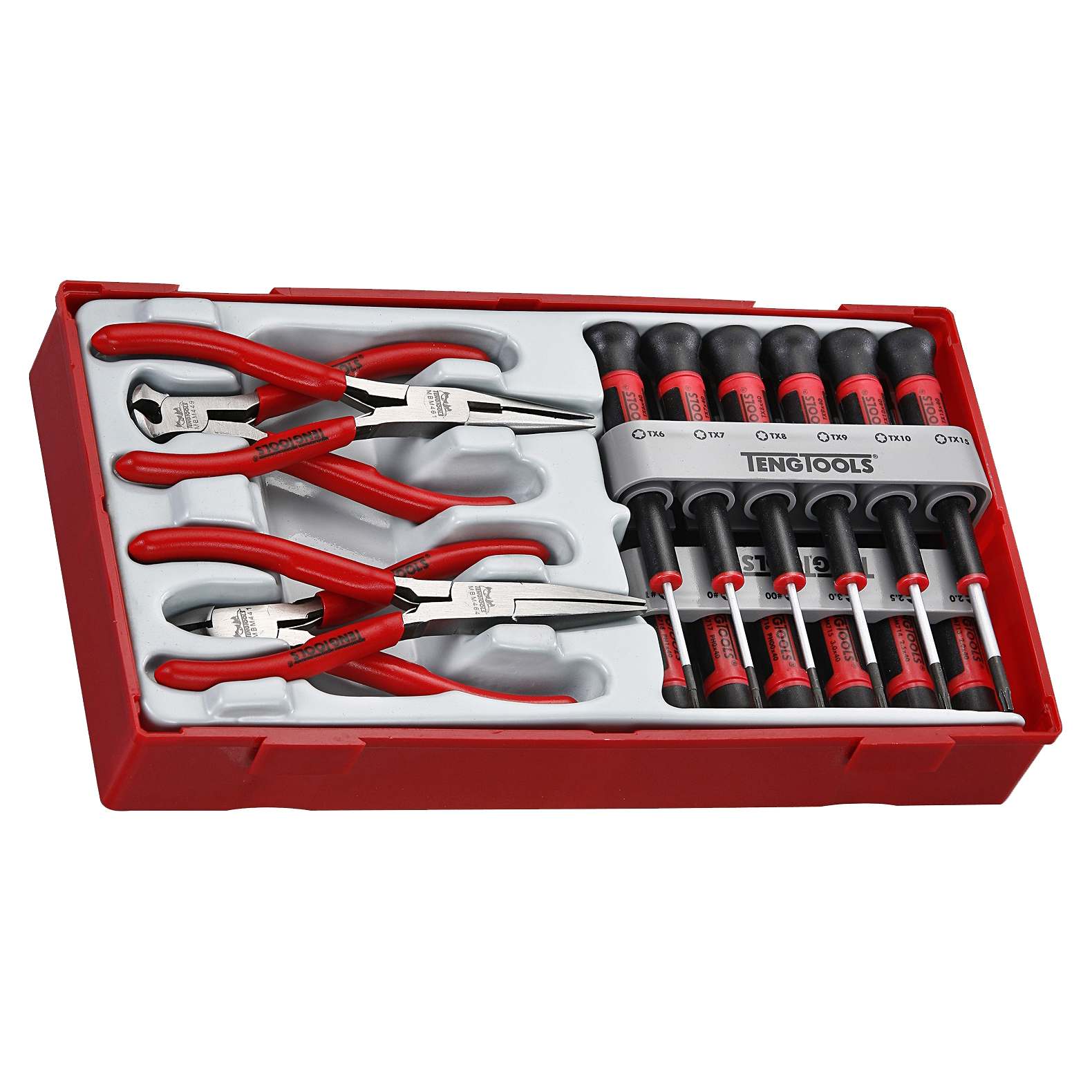 Teng Tools TTMI16 16 Piece Mini Plier and Screwdriver Tool Set Long Nose Pliers eBay