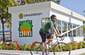 Bike rider at Bikestation Covina
