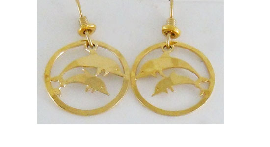 Jumping Dolphin on Mother of Pearl