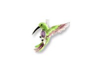 Amethyst Hummingbird Pendant on Chain