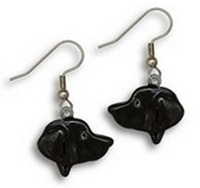 Black Lab Dangle Earrings