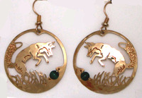 Jumping Fox with Bead Earrings