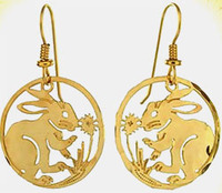 Bunny and Flower Earrings