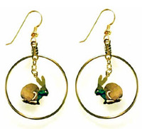 Bunny in Hoop Earrings